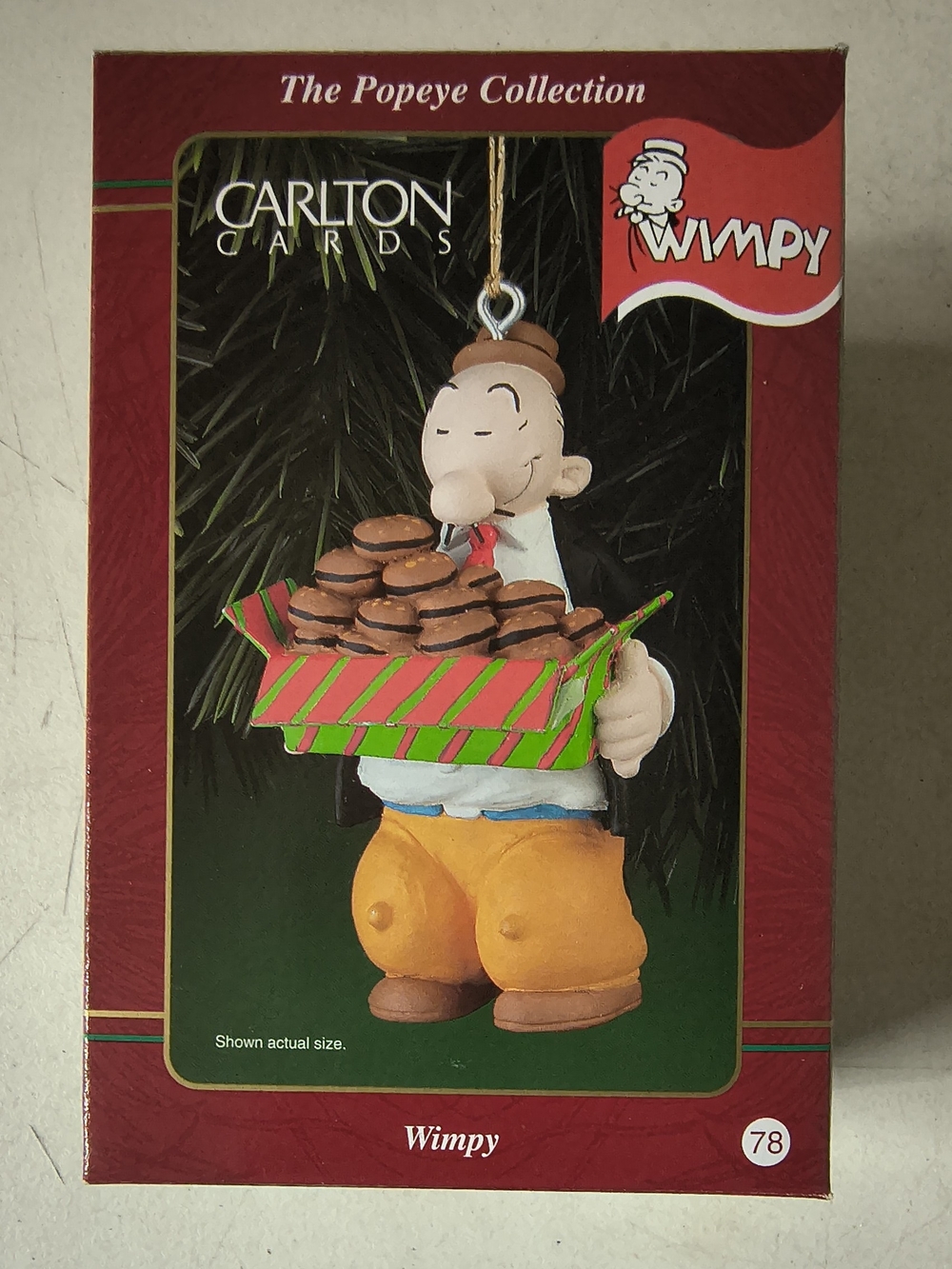 1998 Carlton Cards Popeye Collection Wimpy Ornament